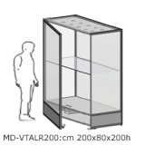 Vetrina espositiva ad isola linea ARGURION "telaio in alluminio"cm 80x200x200h.