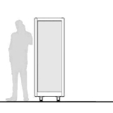 Pannello divisorio ALA "laminato"  dotato di coppia piedi AAP02 - cm. 65x180h 