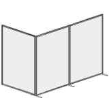 KIT MACRO cm.450x200h (n.3.pannelli cm. 150x200h) con 4 basi dritte rastremate