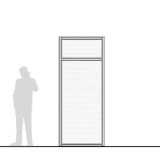 Pannello divisorio MACRO "alveolare" con traversa - cm 100x250h 