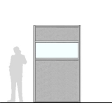 Pannello divisorio MACRO "finestrato feltro" - cm 150x250h 