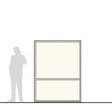 Pannello divisorio MACRO "laminato" con traversa aggiuntiva - cm 150x200h 