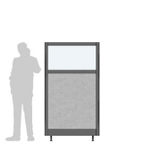 Pannello divisorio XILOX "finestrato feltro"- cm100x180h