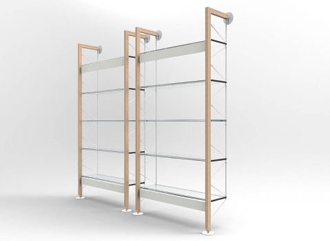 LIBRERIA A PARETE STRATOS DUE MODULI