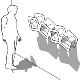 LIBRERIA A PARETE dellla linea ARTDESIGN cod. ES-DEDALO-PO4