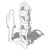 LIBRERIA AUTOPORTANTE dellla linea ARTDESIGN cod. ES-DEDALO-MAX