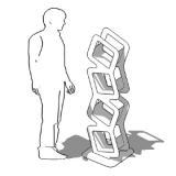 LIBRERIA AUTOPORTANTE dellla linea ARTDESIGN cod. ES-DEDALO4