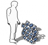 PORTA BOTTIGLIE ACQUA 2 MODULI ES-H2O