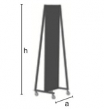 SPECCHIERA  DA TERRA SU RUOTE cod. ES-TRP004