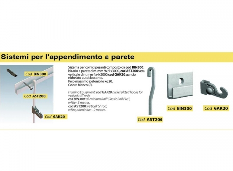 Accessori espositivi linea appendimento