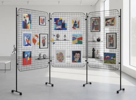 Bacheca modulare su ruote