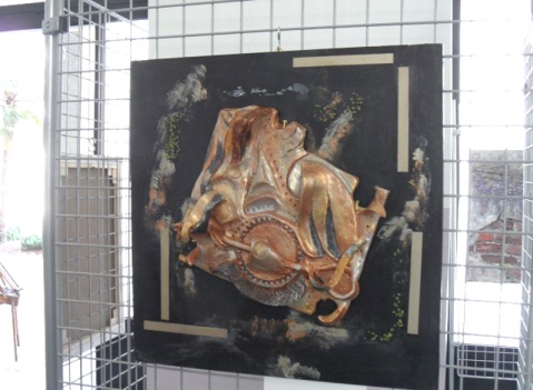 Mostra pittura con griglie espositive