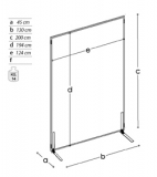 Pannello espositivo modulare CLIPPER "laminato" - cm 130x250h.MD