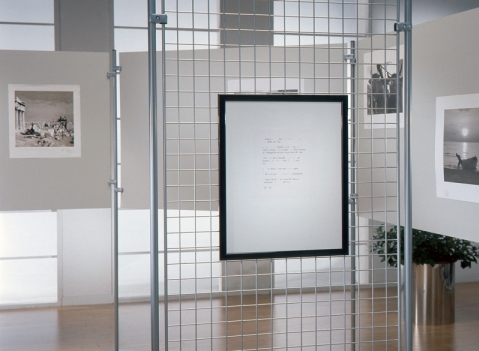 Pannelli espositivi autoportanti con struttura metallica e lastra in sandwich (tipo dibond) stampabile o griglia metallica.