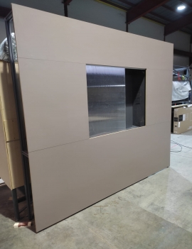 Parete espositiva autoportante modulare e bifacciale per pinacoteche e gallerie d'arte della LINEA OSTENDO foto produzione