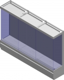 Vetrina espositiva a parete linea THECA cm 60x300x210h MD-VTVP300