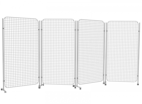 Griglia espositiva su ruote della LINEA GRID.