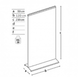 Pareti espositive autoportanti bifacciali su ruote in tamburato cm 120x240h.